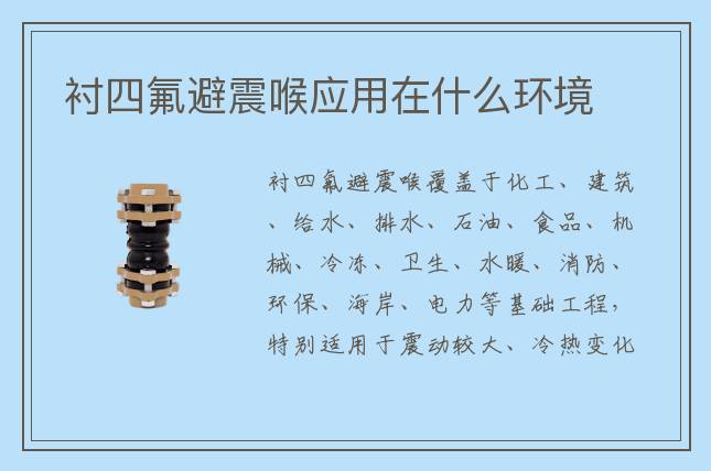 衬四氟避震喉应用在什么环境