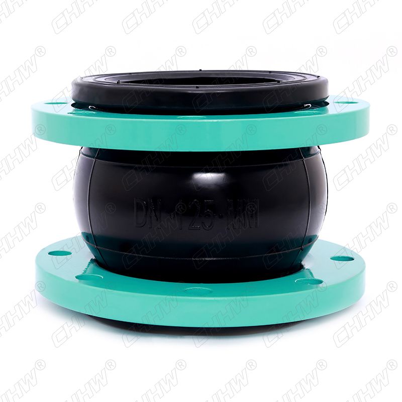 DN125可曲挠单球体橡胶软接头(经纬线橡胶接头)